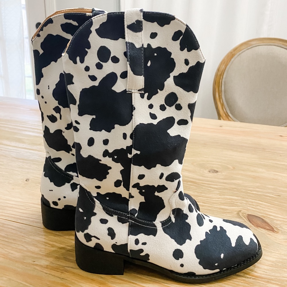 Cow Print Boots